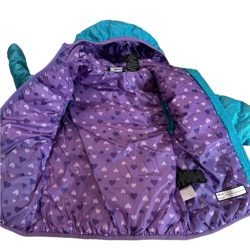 Snozu Girls Puffer Lined Hoodie Jacket Size 2T